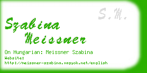 szabina meissner business card